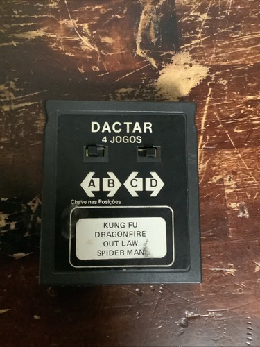 Atari 2600 4in1 Brazil Video Game Cartridge (Kung Fu, Dragon Fire, Spider Man) - Picture 11 of 23