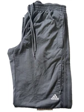 Adidas MEN'S JOGGER Training Track 3 Stripe PANTS(GRAY M)NWOT