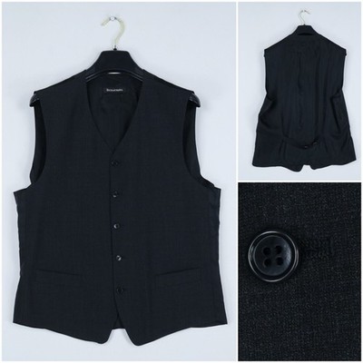 Mens Waistcoat Large Size US 42 Vintage Grey BENVENUTO Formal Wool Dress Vest