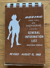 RARE 1965 BOEING MINUTEMAN MISSILE PROGRAM ENGINEERING GENERAL INFORMATION BOOK