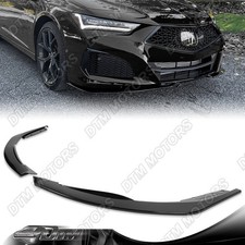 For 21-25 Acura TLX TS-Style Painted Black Front Bumper Lip Body Kit Spoiler