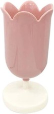 ZhangyiHot Pink Plastic Tulip Pen Holder Cute Pens Cup for Desk