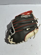 Rawlings PL10DSSW Youth Glove 10  Player  s Series Basket-Web RHT Black Red