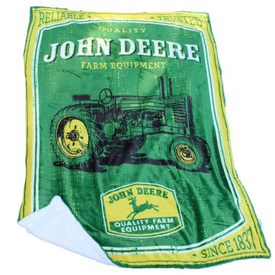 #ad John Deere Vintage Logo 50in x 70in Throw Blanket 97157 $39.00