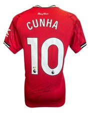 MATHEUS CUNHA SIGNED 2025/26 MANCHESTER UTD HOME SHIRT (ACG CERT AG19158)