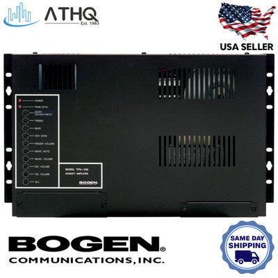 Bogen TPU250 Telephone Paging Amplifier 250W Commercial 70V/25V/8Ω PA System Amp