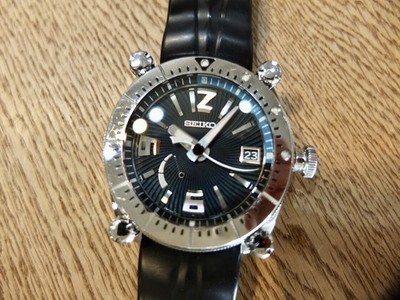 SEIKO GALANTE Spring Drive SBLA071 Automatic Black Dial Rubber Men's Watch