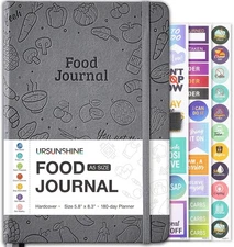 Food Journal - Food Journal for Women Weight Loss, 6 Month Meal Planner & Food D