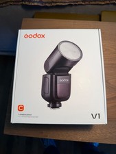Godox V1-C Camera Flash Speedlite Round Head Light For Canon : NO BATTERY