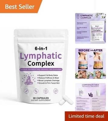 Full Body Detox with 6-in-1 Lymphatic Capsules - Smooth Skin & Balance Cortisol