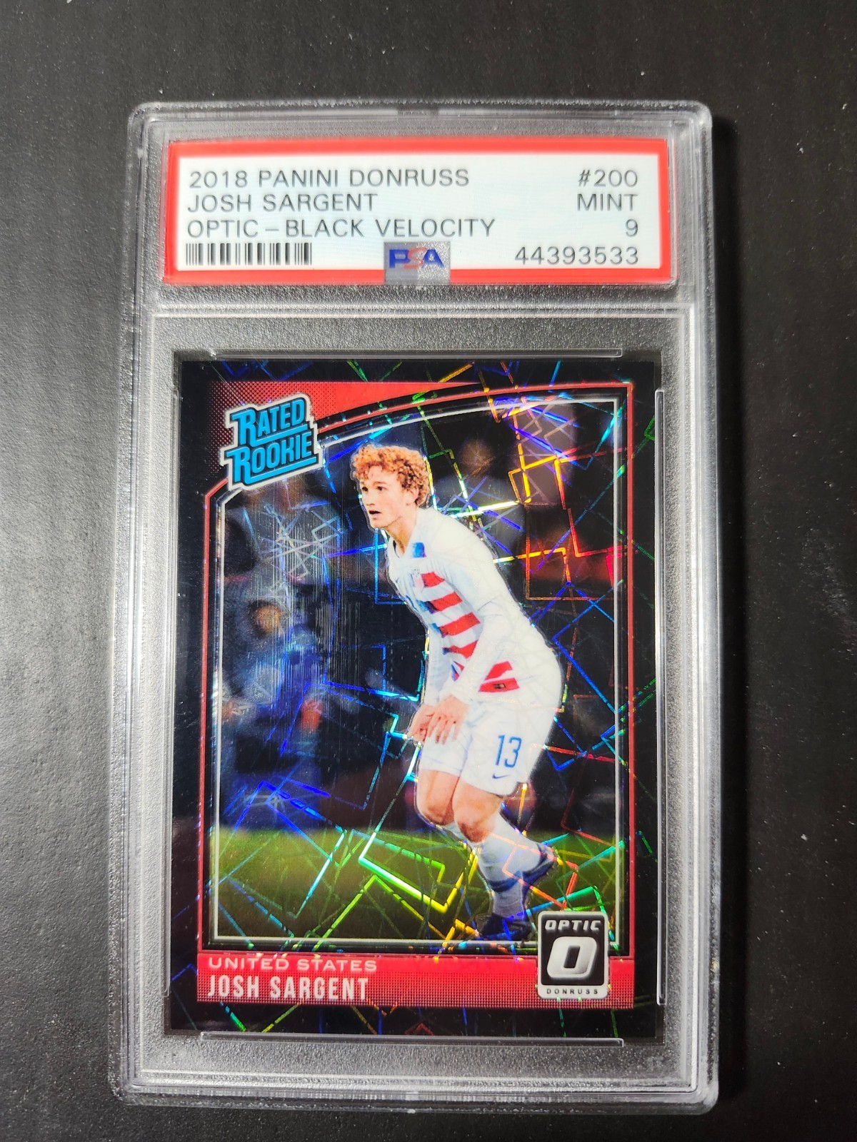 2018-19 Donruss Optic Rated Rookie Josh Sargent Black Velocity /25 PSA 9