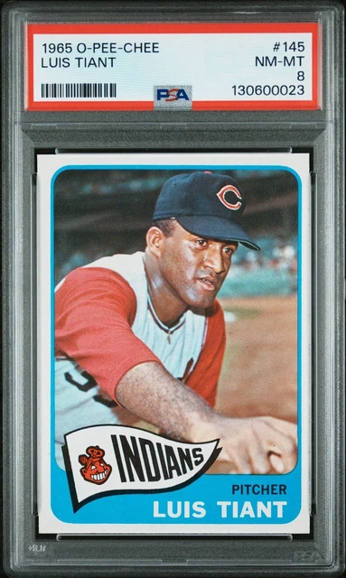 1965 O-Pee-Chee OPC Topps #145 Luis Tiant RC Rookie Cleveland PSA 8 NM-MT Pop. 9