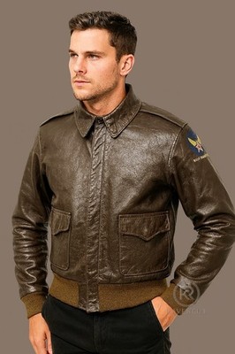 Made in Heaven Leather Jacket – Chris Redfield Brown Flight Bomber