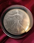 1996 $1 American Silver Eagle Dollar in capsule