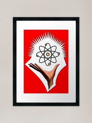 Atom gerahmter Kunstdruck gerahmtes Wandbild Poster Leinwanddruck Bild