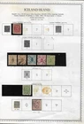 ICELAND 1873-1900 LOT OF 8 DIFFERENT ISSUES ON ALBUM PAGE USED PERF
