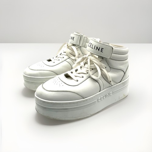 Celine Block White Sneakers Hedi Period Leather Sneakers EU39 US 8.5 RM1212