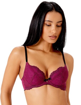 32D Gossard Superboost Spitzen BH gepolstert Plunge Bügel Elegant Spitzen BH 7711