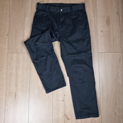 Carhartt WIP Abbott Pant Relaxed Tapered Fit schwarz rinsed W31 Hose