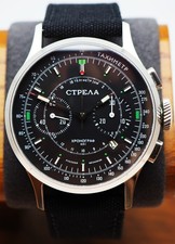 Strela Chronograph Kosmos, Uhrwerk: Poljot 3133 (Valjoux 7734), neuwertig!