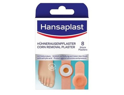 Hansaplast Corn Plasters (1 x 8 Pieces) Salicylic Acid Corn Removal Plasters Pai