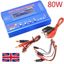 IMAX B6 80W Battery Charger Lipo NiMh Batteries Balance Digital Charger Power UK