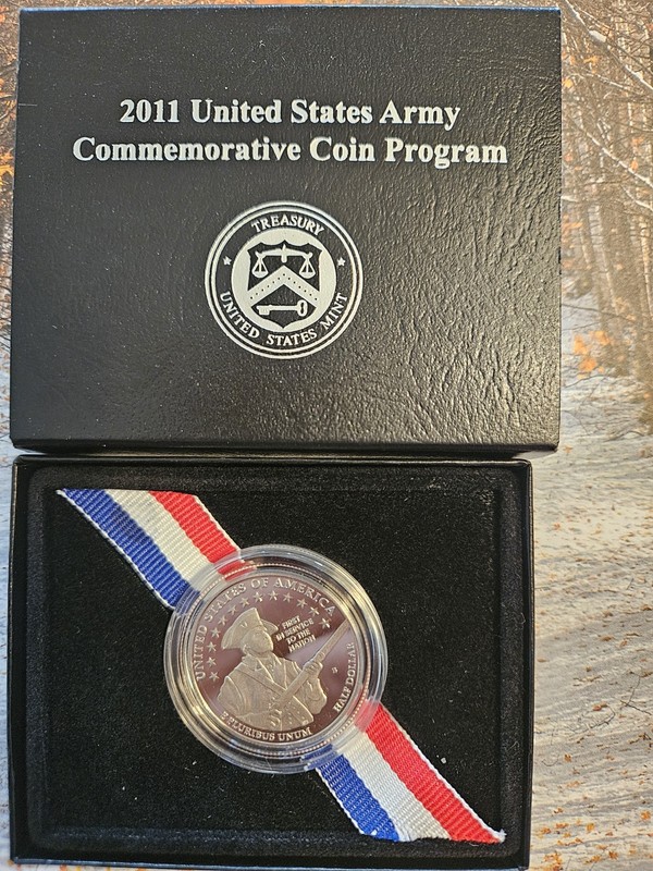 2011 Proof United States Army Commemorative Clad Half Dollar 50c Coin with COA