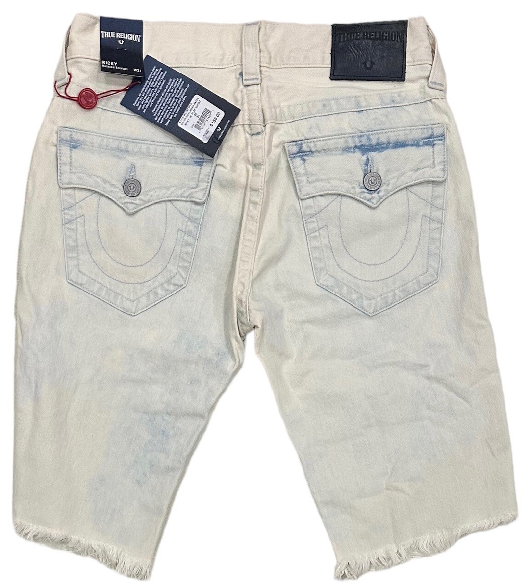 True Religion Men's Ricky Bleached Distressed Destruct
