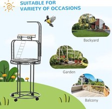 PawHut Parrot Stand Large Bird Perch Stand with Toy Hook  3 Ladders,NEW