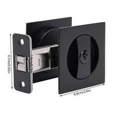 Square Sliding door Lock Privacy Barn Pocket door Entry lock Zinc Alloy Latch