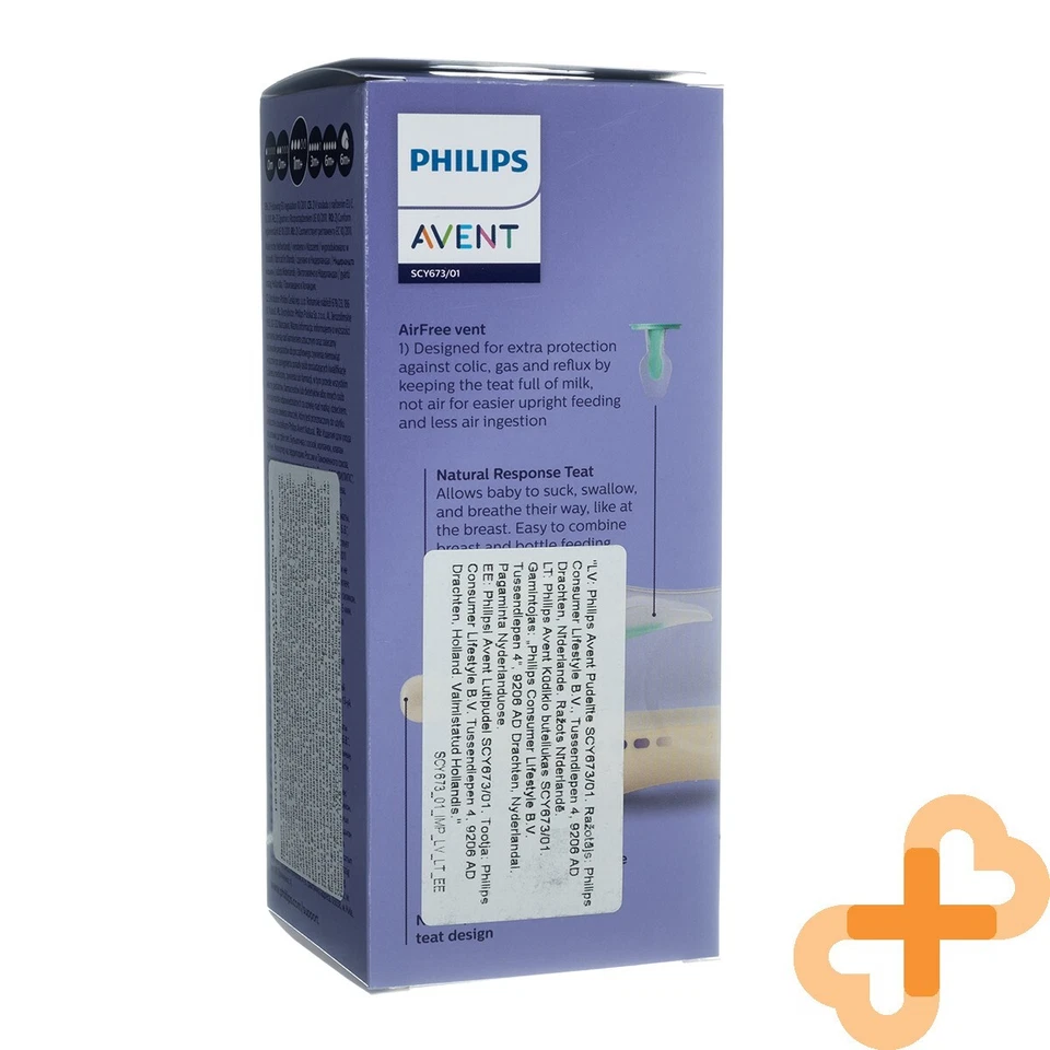 Philips AVENT Naturale Risposta Bottiglia Con Ulteriori Airfree Valvola 260 ML - Immagine 3 di 4