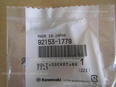 KAWASAKI TERYX KRX 1000 20-23 BOLT SOCKET 6X22.5 X4PC 92153-1779