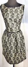 Chelsea & Violet Black Floral Lace Sleeveless Lined Dress Sz Small MSRP $128 NEW