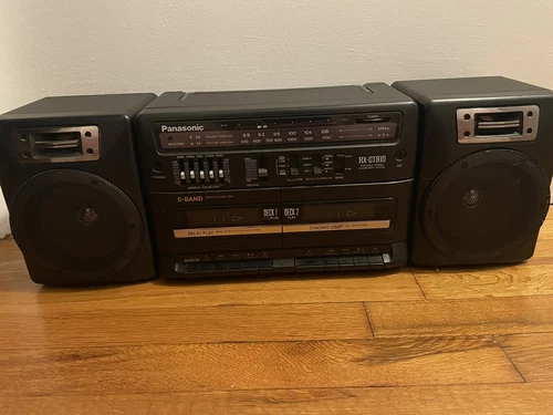Vintage Panasonic RX-CT810 AM/FM Radio Tape Player w/ Removable Speakers WORKS