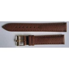 Omega 18mm Leather Brown Band with Gold Plated Watch Bracelet Strap Buckle