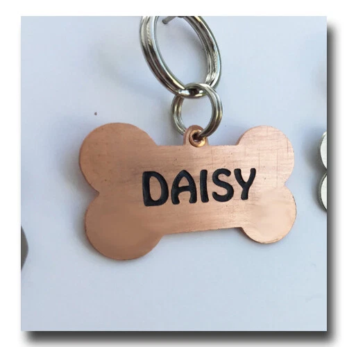 Dog bone top shaped name tag