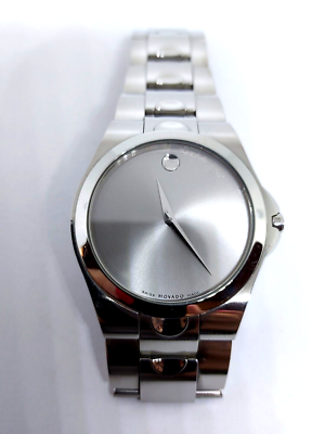 MOVADO シルバー 円形掛時計 MOVADO Men's Luno Sport Sapphire Crystal Museum Dial Watch 84 E7