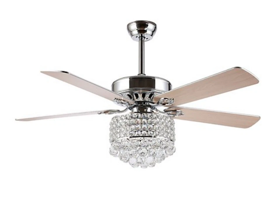Safavieh Pramton 52" CEILING LIGHT FAN w/ Remote $375 on QVC Maple / Silver NEW - Image 2 of 4