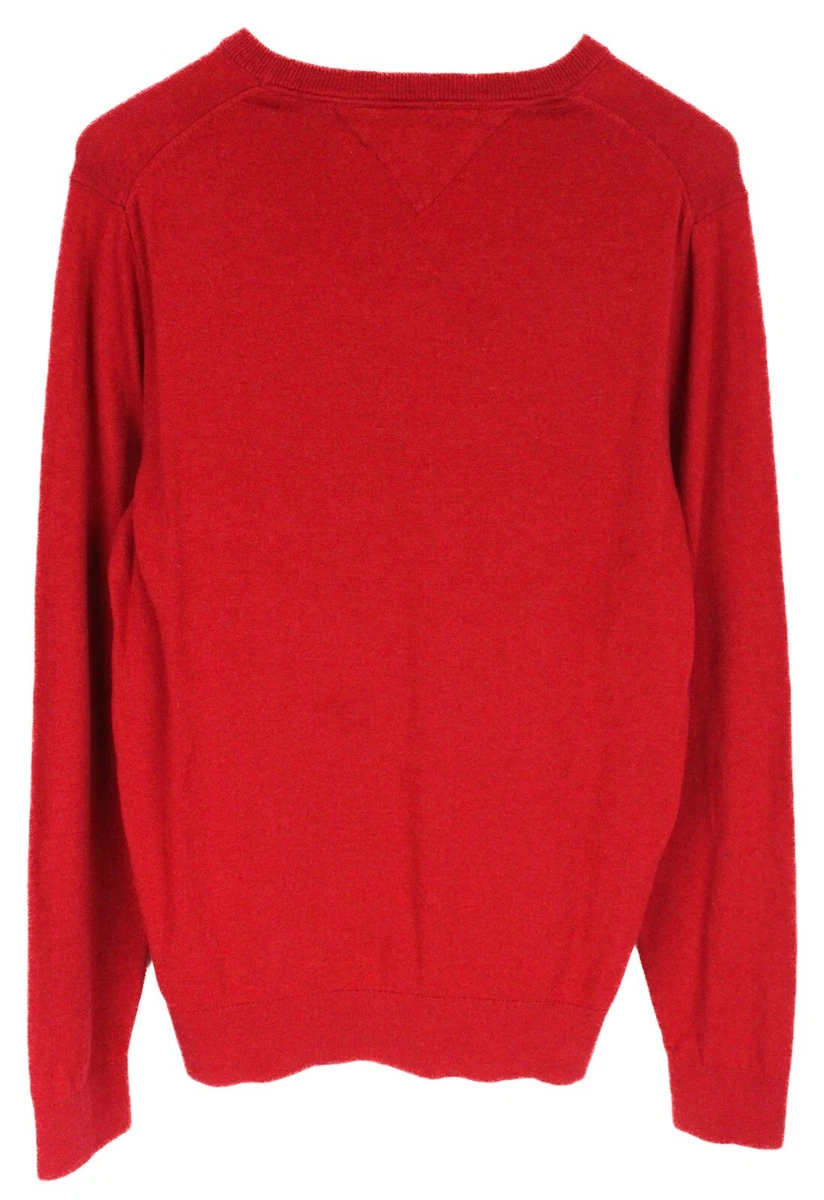 TOMMY HILFIGER Jumper Men s MEDIUM Pullover Wool Blend Knitted V