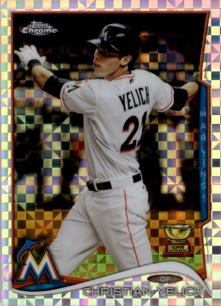 2014 Topps Chrome X-Fractor #215 Christian Yelich (Rookie Cup) Marlins