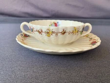 Copeland Spode Hazel Dell Double Handle Soup Bowl and Underplate S 930 - Vintage