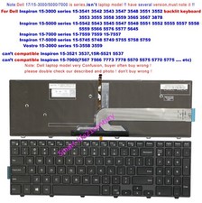 New for Dell 15-3000 3541 3542 3543 3558 3565 3567 5548 5551 US Keyboard backlit