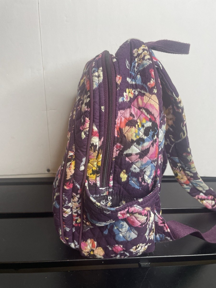 VERA BRADLEY Iconic Small Backpack Quilted Indiana Rose  display picture 1