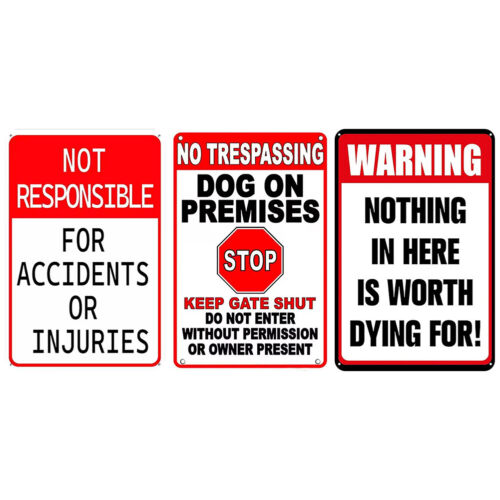 Metal Warning Tin Sign Rectangular Iron Painting Wall Home Bar Decor30x40cm - Picture 7 of 21