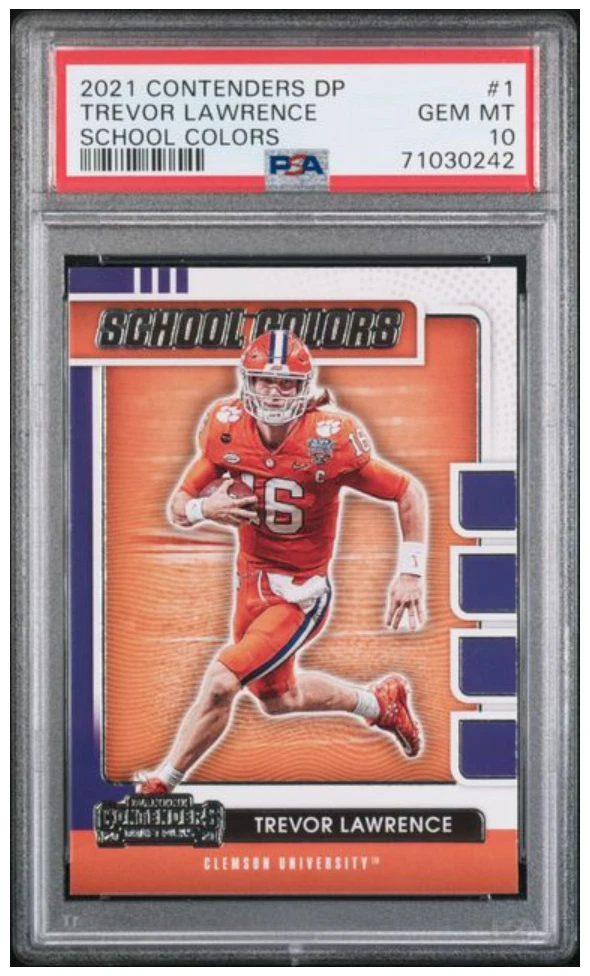 Trevor Lawrence Panini Contenders Draft Picks School Colors #1 Base