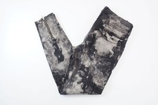 GUESS Damen Jeans Hose W27 L30 27/30 schwarz grau Batik destroy gerade Stretch