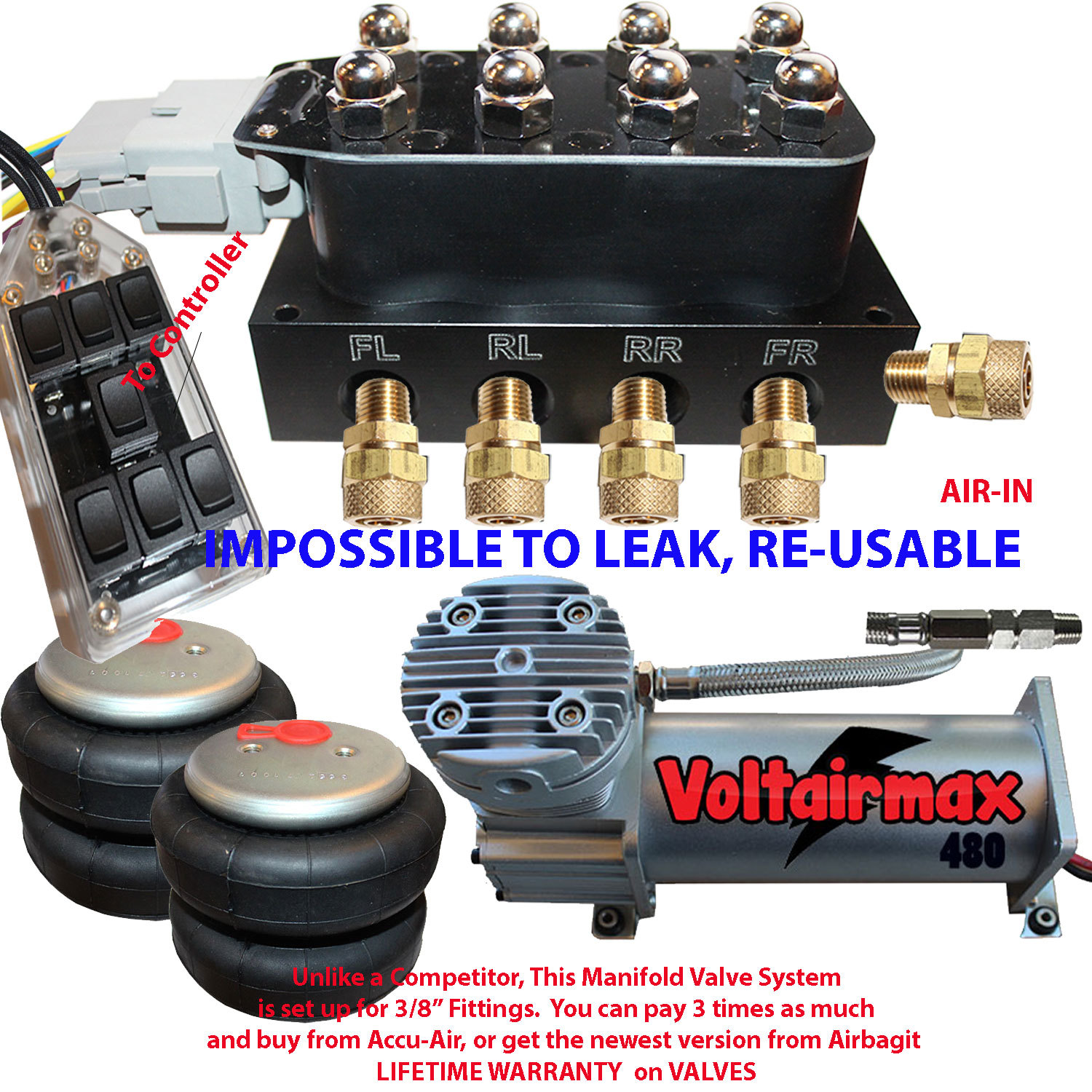 Accurate air bag Solenoid Valve Manifold Suspension HarnessDC480