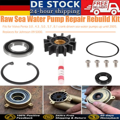 For Volvo Penta Raw Sea Water Pump Repair Rebuild Kit 5.0Gi 5.0GL 5.0GXi 5.0OSi