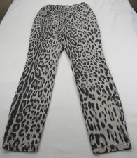 Signature Studio Leopard Print Ankle Jeans 6 [ 26W 34 Hips 25L ] Lo Rise Stretch