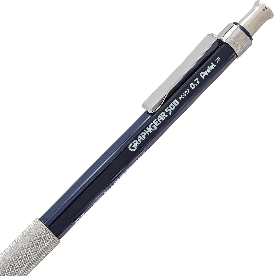 Lápis de desenho mecânico Pentel GraphGear 500, 0,7 mm, cano azul, pacote com 4 - Imagem 4 de 4